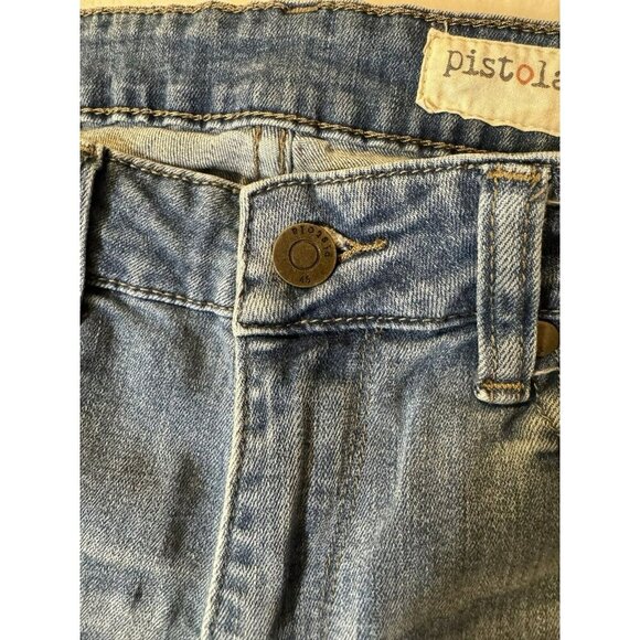 Pistola Blue Dénim Distressed Jeans Size 28 - Picture 6 of 9